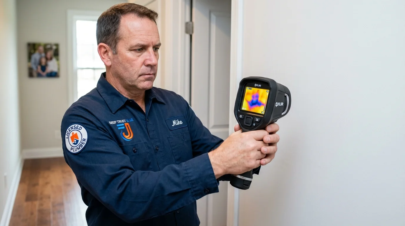 Thermal imaging leak detection by Johns Plumbing LLC in Soulsbyville